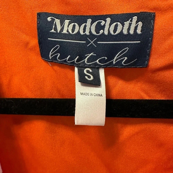 ModCloth Hutch Orange Leopard Print Party Prowl Wrap Mini Dress Size Small NWOT - Picture 2 of 9